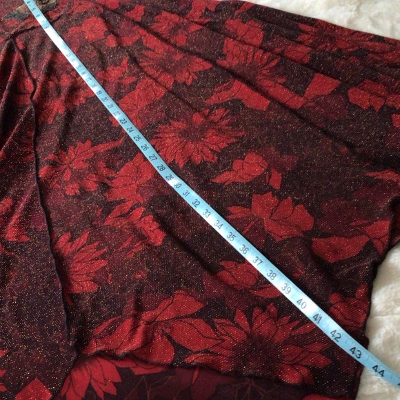 Lee Anderson Floral Red and Black Sleeveless Dress M - Picture 12 of 16